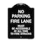 Signmission Fire Lane Must Accessible All Time to Fire Trucks Heavy-Gauge Alum Sign, 24" x 18", BW-1824-23997 A-DES-BW-1824-23997 - alternate 1